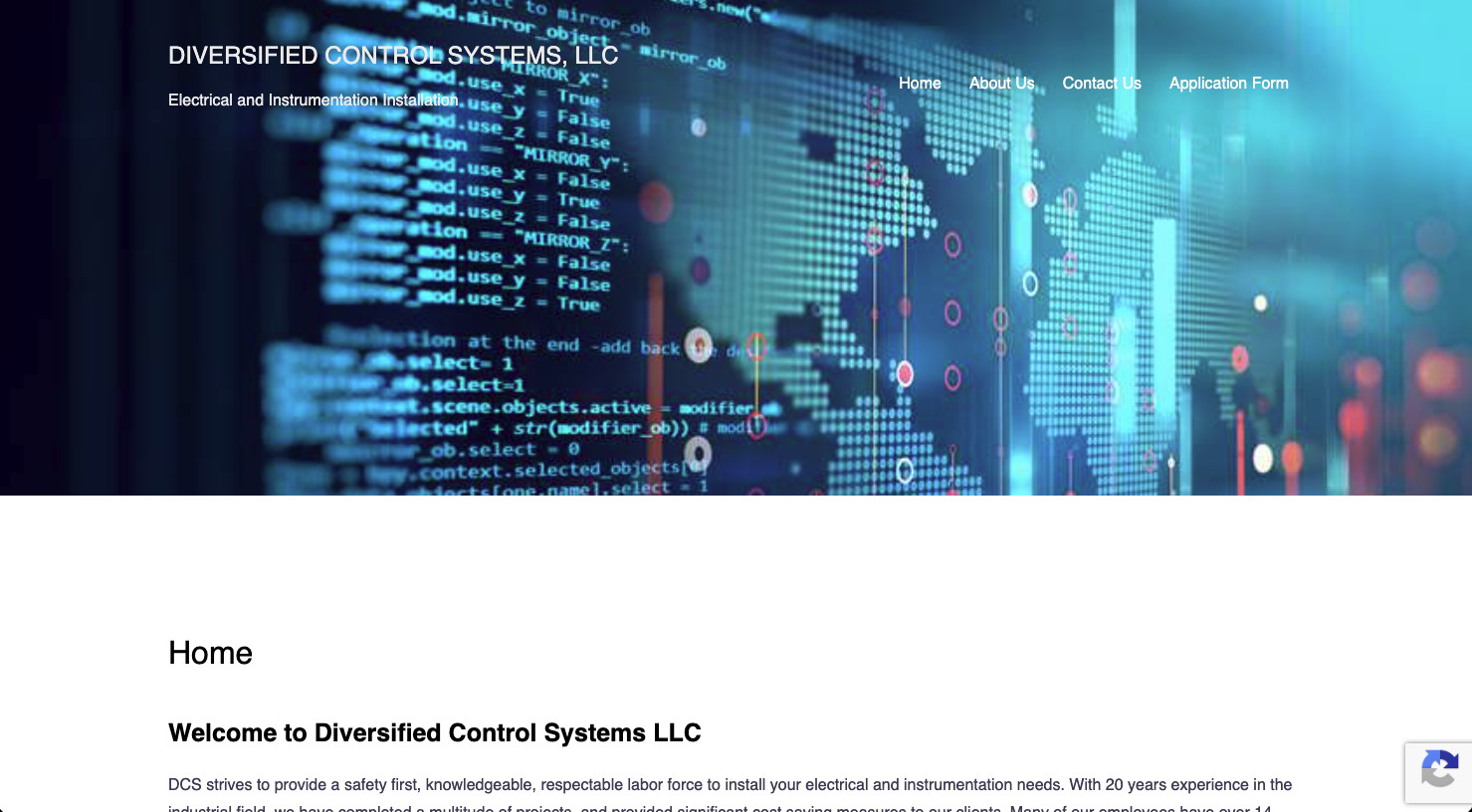 Diversified Control website screenshot
