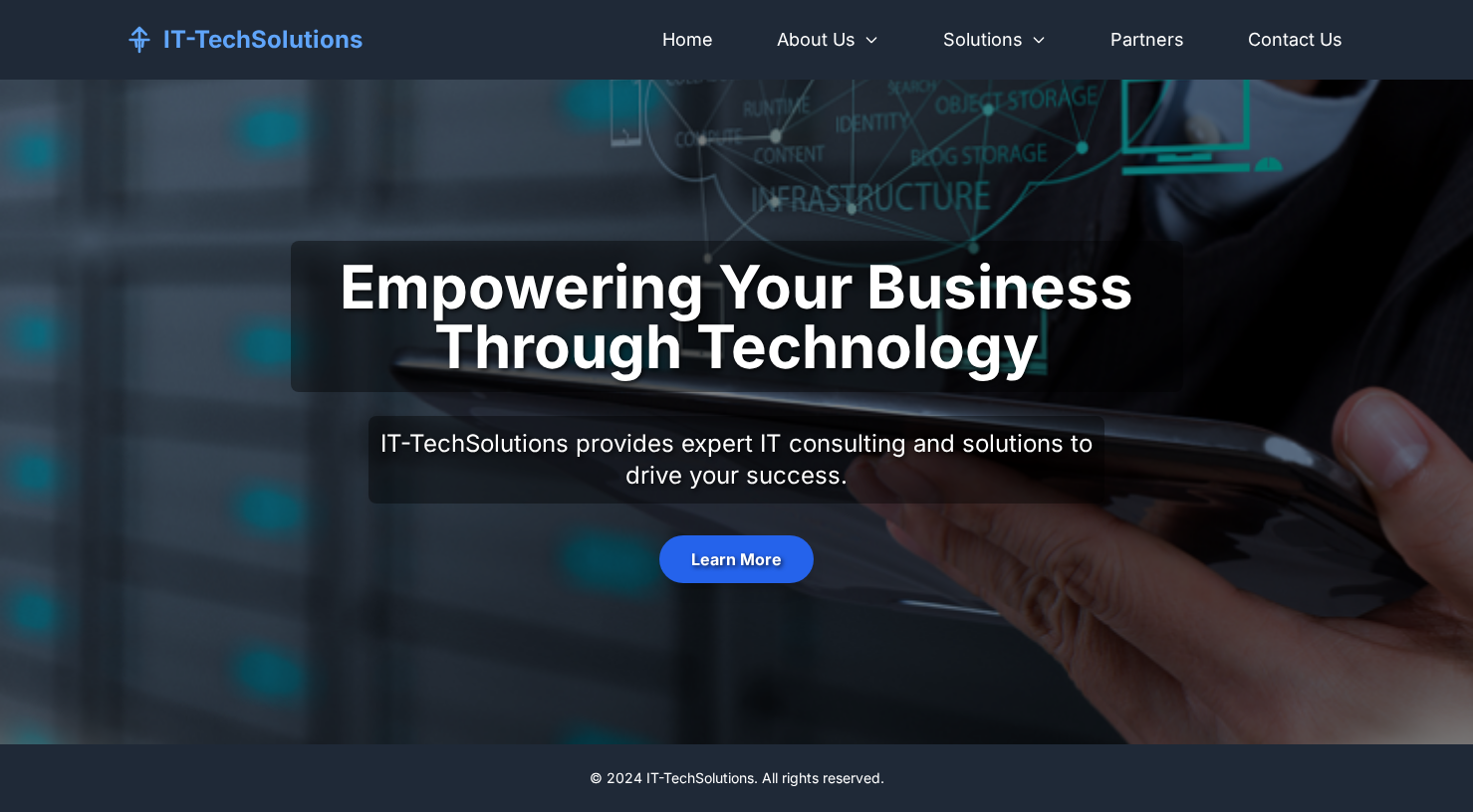 IT-TechSolutions website screenshot