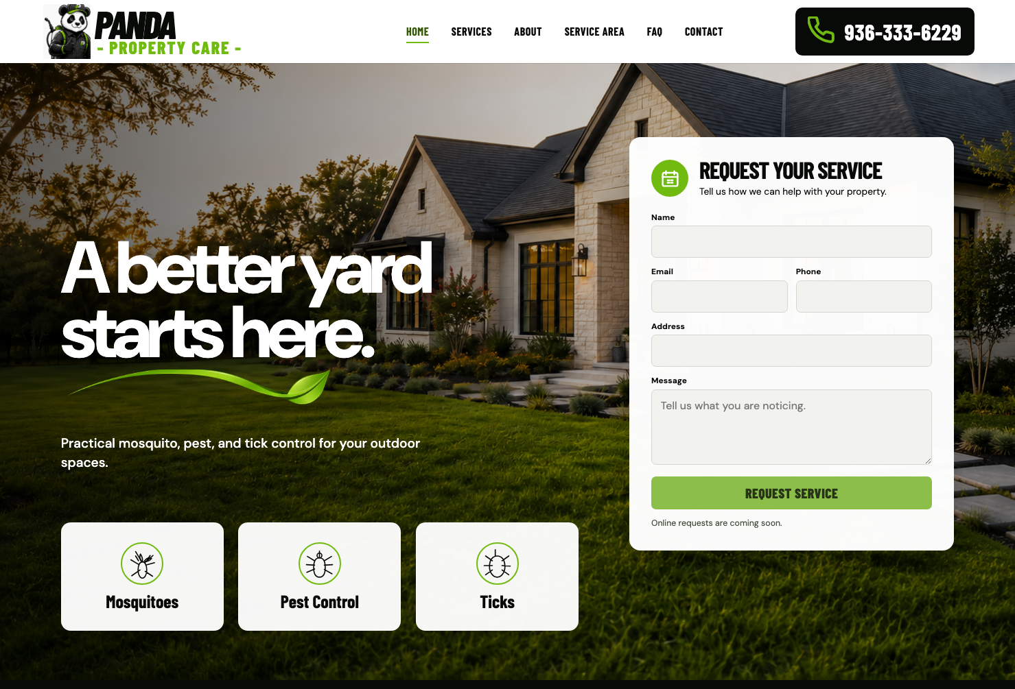 Panda Property Care website