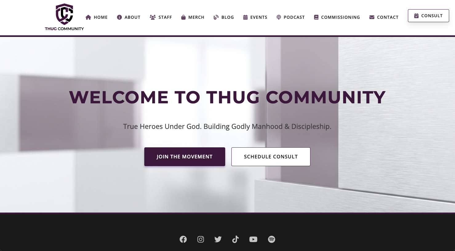 Thug Community website screenshot